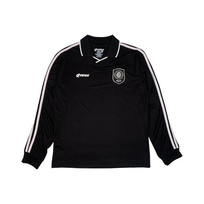 Ghanior LARGOBLACK Oversized Casual Jersey Retro Simple Elegan Warna - BLACK