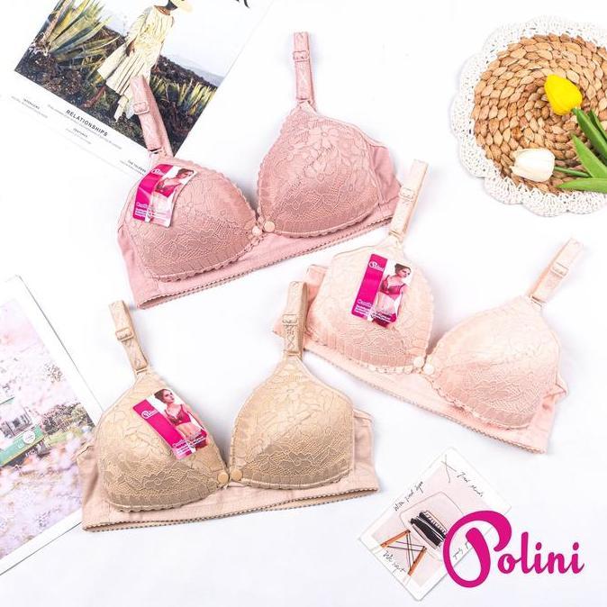 Polini - Bra Menyusui tanpa Kawat Cup C Nursing Bra Maternity G681