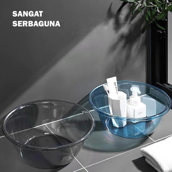 Baskom Bening Basin Cuci Serbaguna Plastik Tebal Anti Pecah Baskom Bening MSD