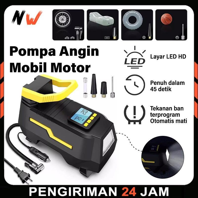 Mini Pompa Angin Ban Mobil Motor Ac/Dc Wireless 30Psi Portable Multifungsi Inflator Pompa Ban