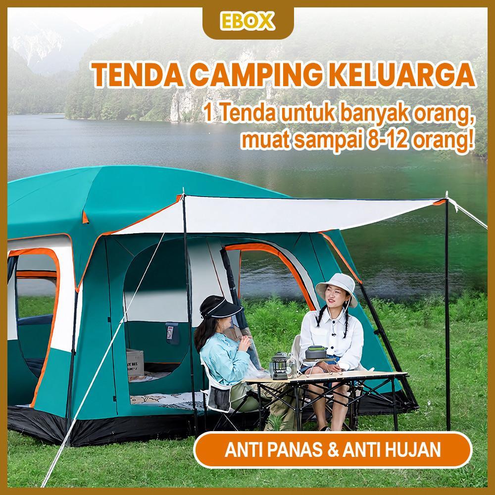 Tenda Camping Jumbo 10-13 Orang Tenda Outdoor Ada 2 Ruangan Waterproof Luxury Automatic