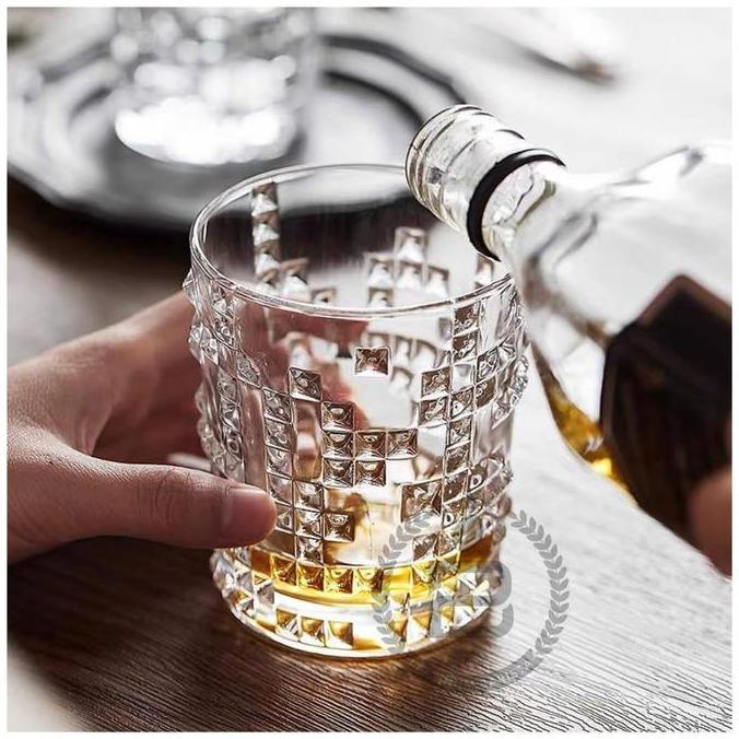 New- Gelas Whiskey Glass Vodka Beer Kaca Cangkir Old Fashioned Crystal