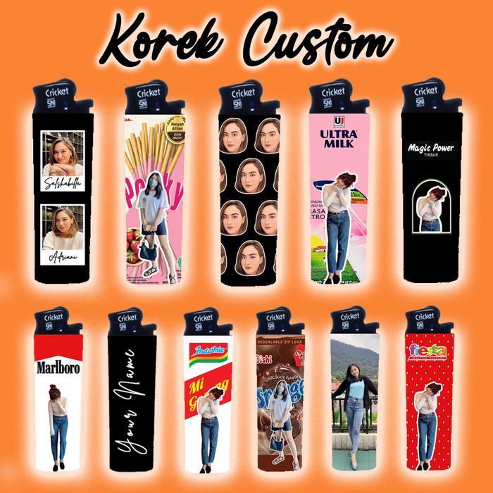 Korek Cricket Custom Gambar & Tulisan  Bisa Foto Sendiri | Kado Unik & Personal Hadiah Estetik untuk