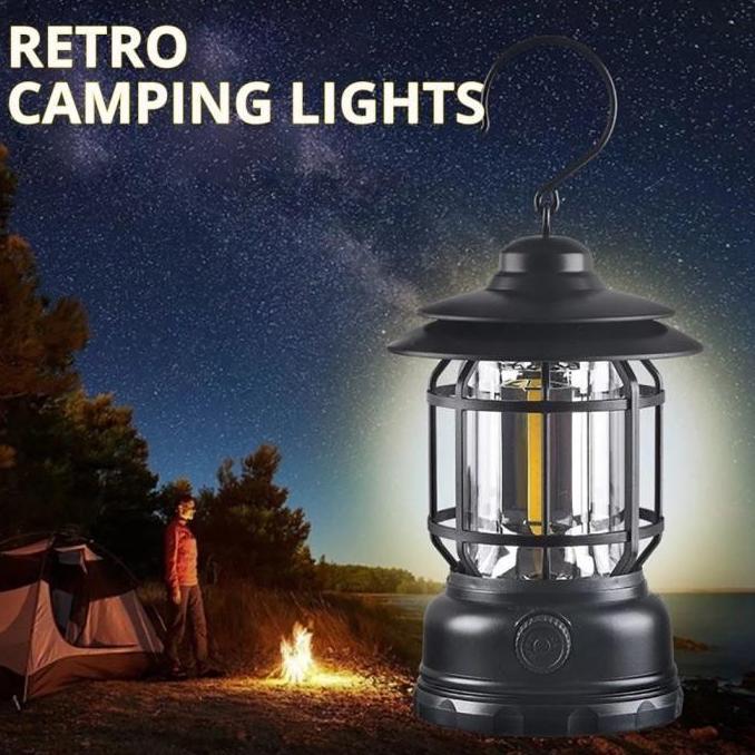 Lampu Camping Lentera LED / Lampu Emergency Outdoor / Lampu Cas USB