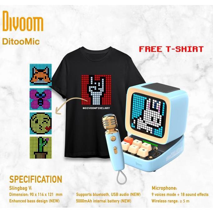 [JS] Divoom DitooMic Pixel Art Karaoke Speaker