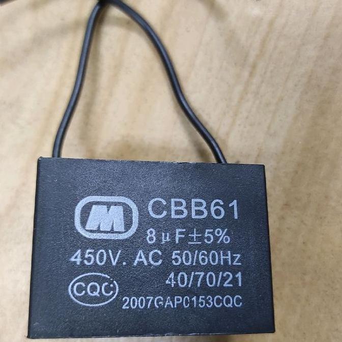 kapasitor ac 8uf 450V CBB61 kotak