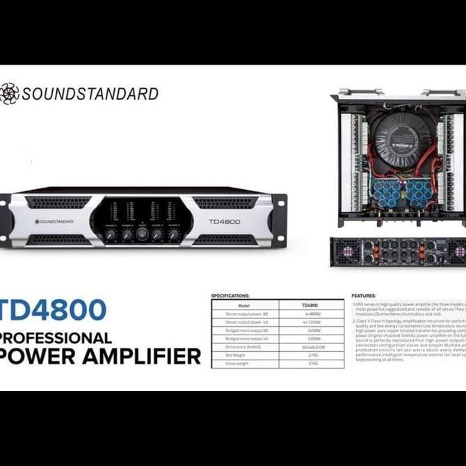 POWER AMPLIFIER SOUNDSTANDARD TD4800/TD 4800 4CH 4 x 800 WATT