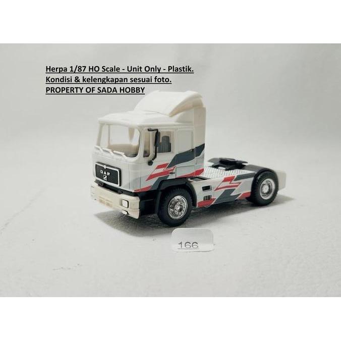 MINIATUR TRUK HERPA 1/87 DAF 19-422 2 AXLE TRACTOR AUSTRIA PUTIH HO SCALE UNIT ONLY SADHO