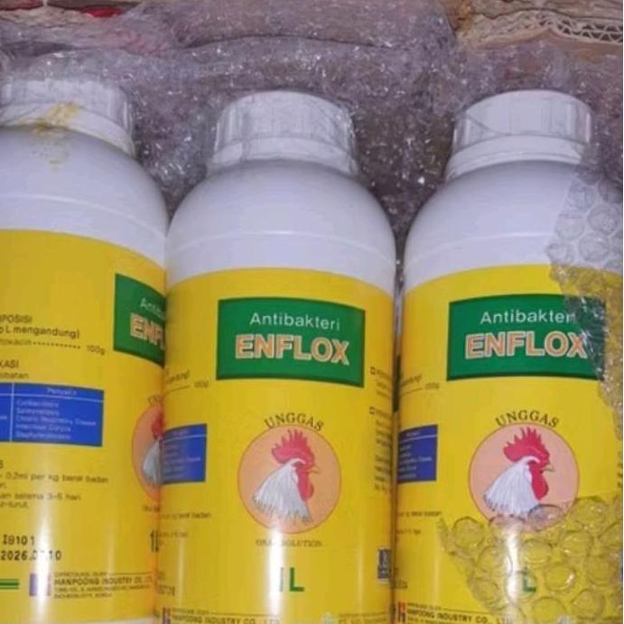 Enflox 1L Antibakteri untuk Unggas Mengatasi CRD Snot dan Masalah Pencernaan