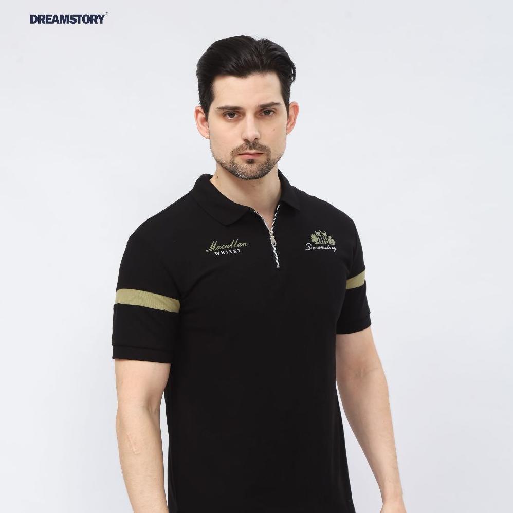 Recommended Dream Story - Polo Shirt Macallan Cotton Pique Black Kaos Kerah Pria Wanita Baju Kaos Ke