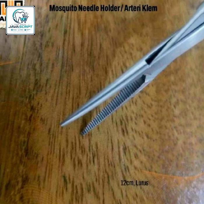 Mosquito Needle Holder Lurus / Mosquito Forceps / Arteri Klem Needle Holder Amma AKL 12 cm