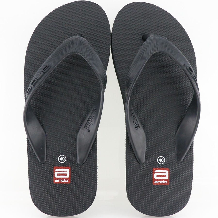 Ando Hawaii Hitam - Sandal Jepit Pria Ando Surabaya