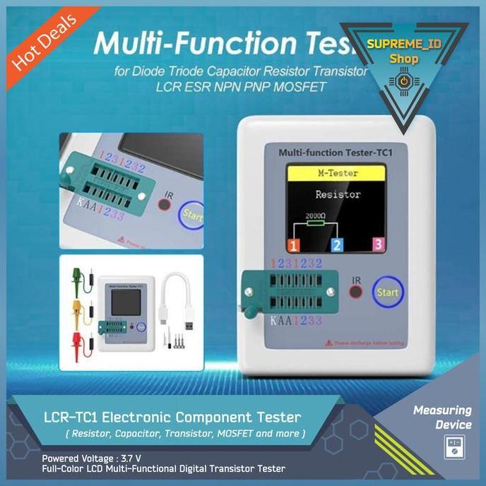 Lcr-Tc1 Lcr-T4 Tft Full Color Lcd Digital Component Transistor Tester
