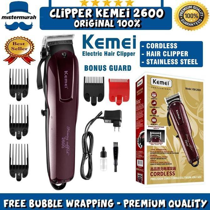 KEMEI KM 2600 ALAT MESIN CUKUR POTONG RAMBUT - WIRELESS HAIR CLIPPER