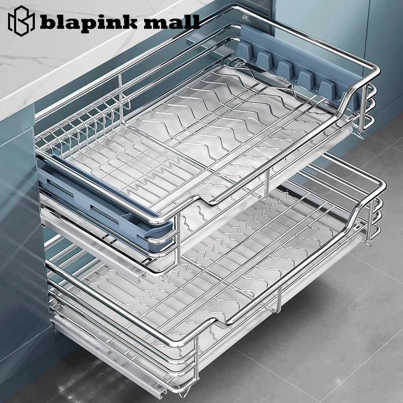 Rak Piring Tarik Rak Piring Perapi Dapur Organizer Rak Piring Tarik Kitchen Set Atas