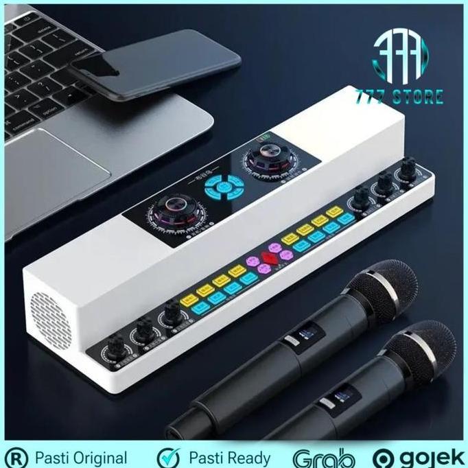 SOUNDCARD SPEAKER BASS SOUND CARD AUDIO MICROPHONE KARAOKE WIRELESS
