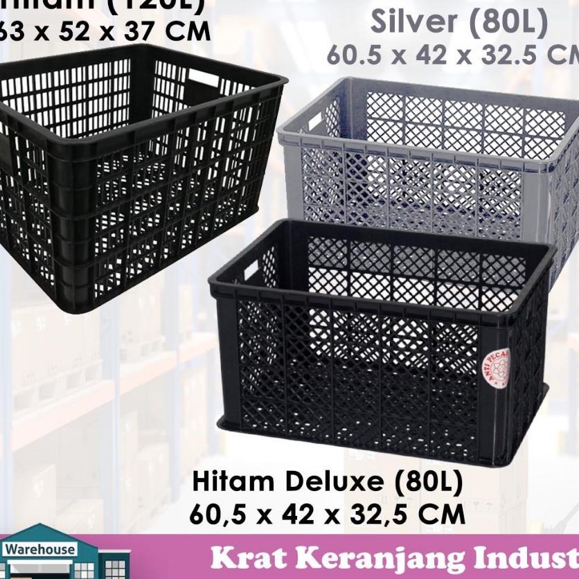 Keranjang Industri Krat Industri Besar 120 Liter & 80 Liter