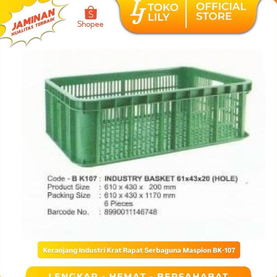 Keranjang Industri Krat Berlubang Serbaguna Maspion Bk-107