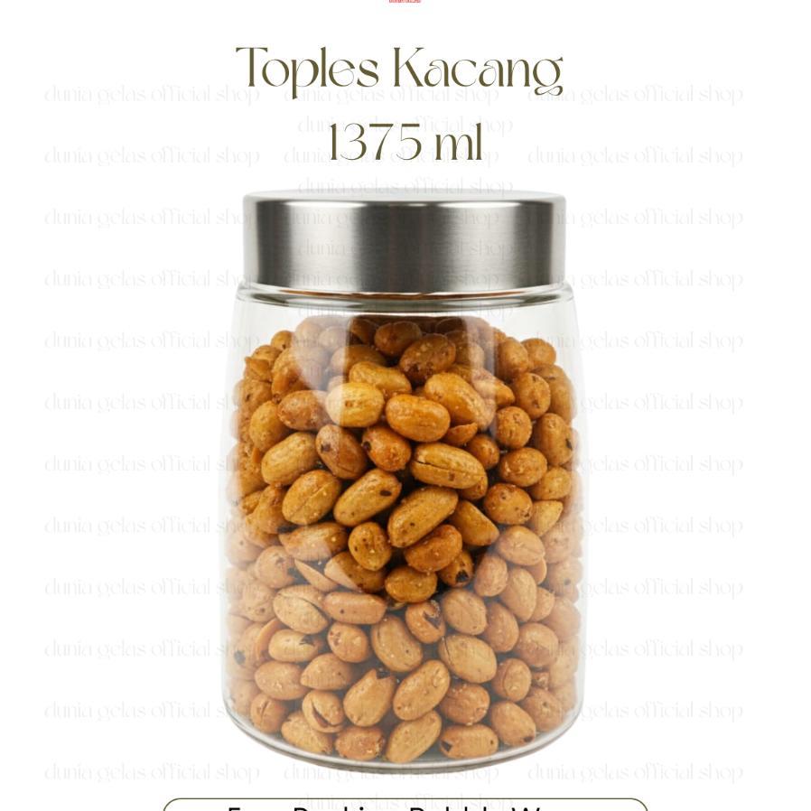 Toples Kaca 1375 Ml / Toples Kacang / Toples Nastar / Toples Kopi / Toples Gula