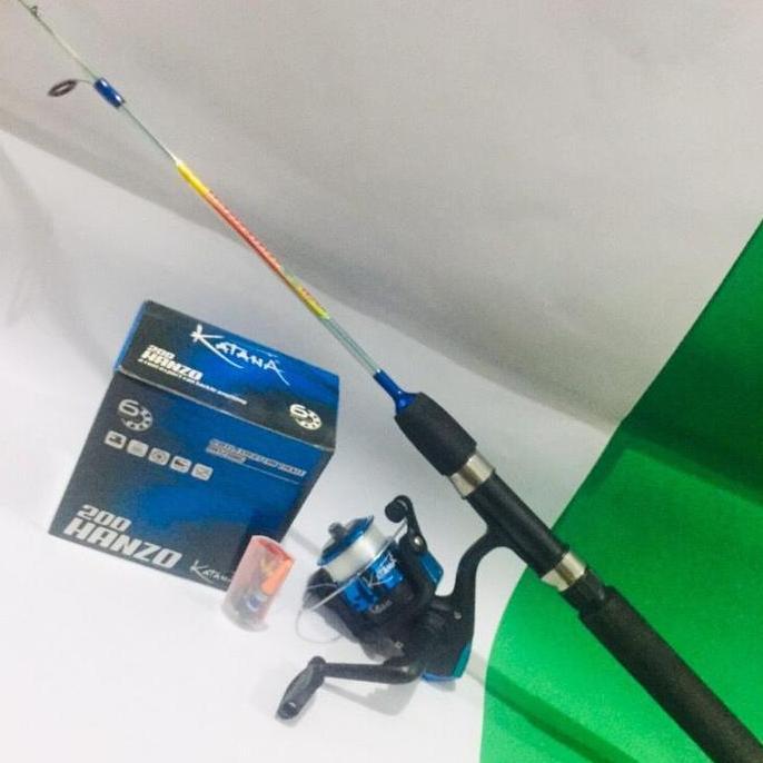 Terbaik Set Pancing Ikan Mas Transparan  120 - 150 CM Reel 200 Terbaru Joran Pancing Reel Umpan Teri