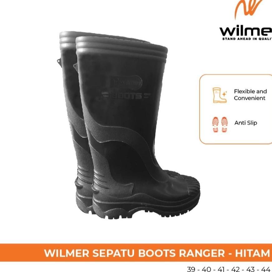 Wilmer Sepatu Boot Ranger Hitam List - Sepatu Boot Hitam