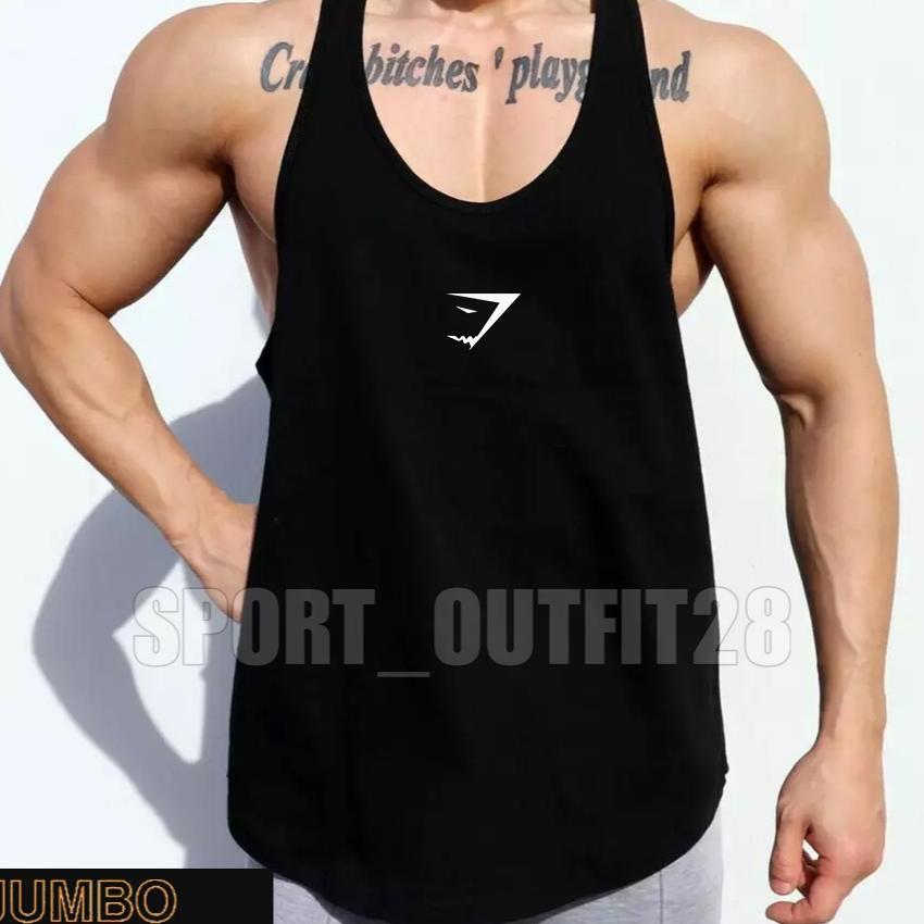 Singlet Pria Size Jumbo / Xxl Gym Tanktop Stringer