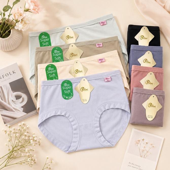 Intima- Polini - Paket Hemat 3&6Pcs Celana Dalam Nita Nyaman Dipakai Seharian Cd Bahan Katun Superso