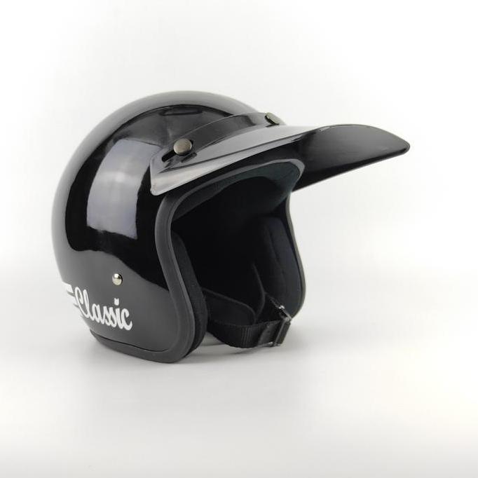 PET PED TOPI FINO HELM CROSS RETRO CLASSIC KULIT BEBEK TRAIL PANJANG