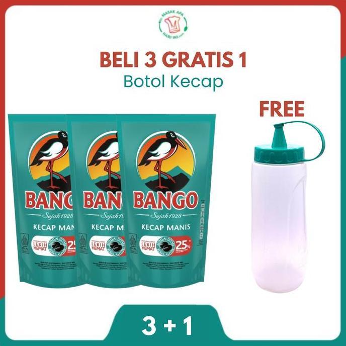 Wurzen- [Free Botol Kecap] Bango Kecap Manis 950G Isi 3