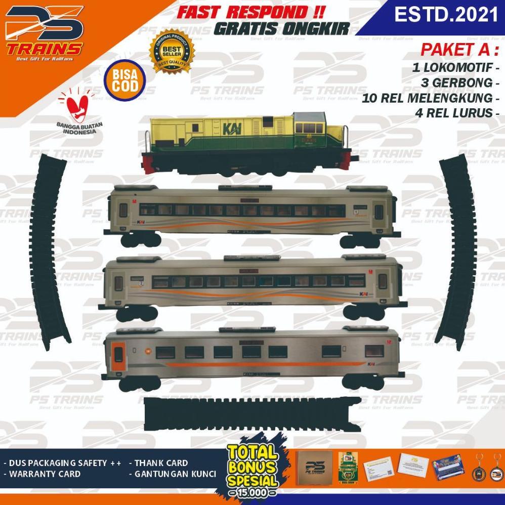 [viral] [ MESIN EKSLUSIF ] RANGKAIAN MAINAN MINIATUR KERETA API CC201 VINTAGE EKSEKUTIF STAINLESS ST