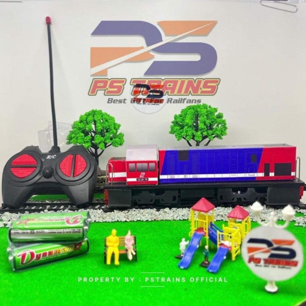 [viral] [ REMOTE CONTROL] MAINAN KERETA API, LOKOMOTIF AKRILIK CC201 PERUMKA