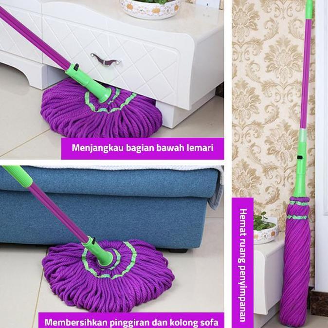 Wash- Gm Bear Alat Pel Lantai Putar Otomatis 1109 - Magic Twist Mop