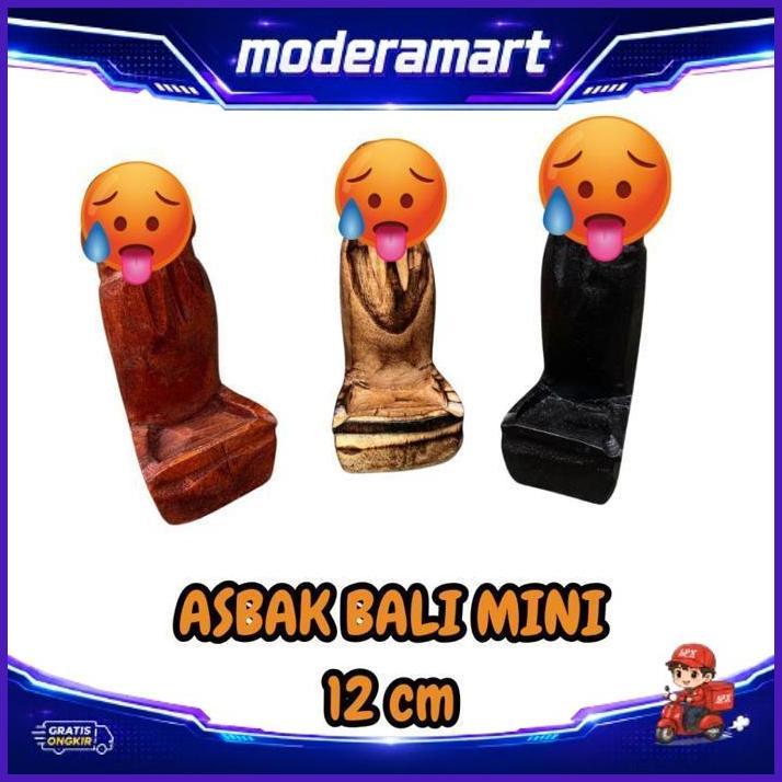Asbak Bali Mini 12 Cm - Asbak Rokok Bali Small - Asbak Bali Kayu - Dekorasi Asbak Bali Terbaru
