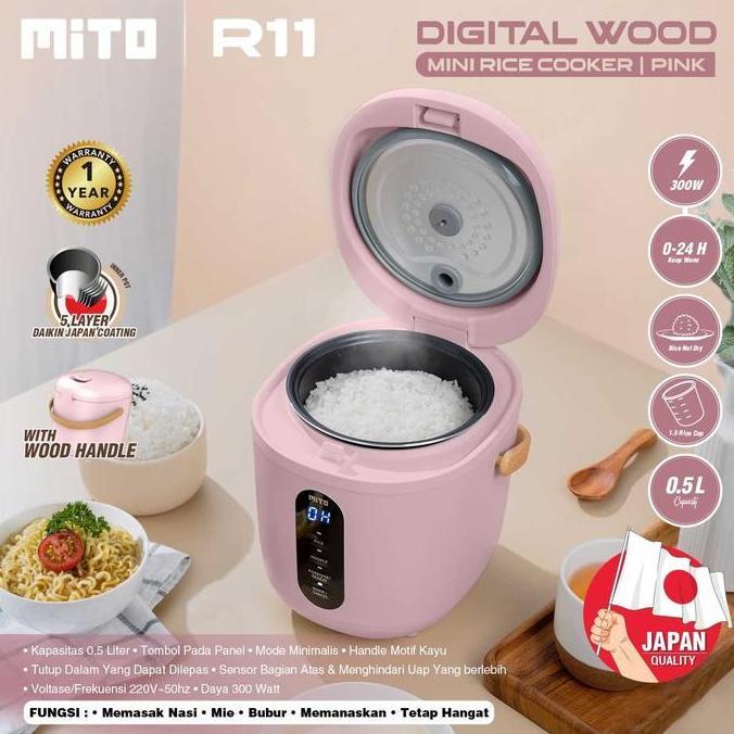 Kitset- Mito Rice Cooker Mini R11 Kapasitas 0.5Liter | Rice Cooker Mini Mito R 11 | Mito Rice Cooker