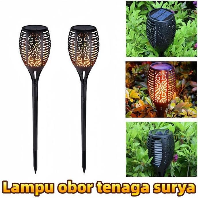 ATMAJAPJT Lampu Hias Taman Solar Lampu Taman Obor Solar LED Lampu Taman Solar Model Api Obor lampu  