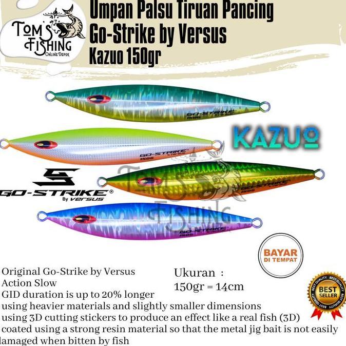 Umpan Palsu Pancing Go Strike by Versus KAZUO Metal Jig (150gr) Murah - Toms Fishing