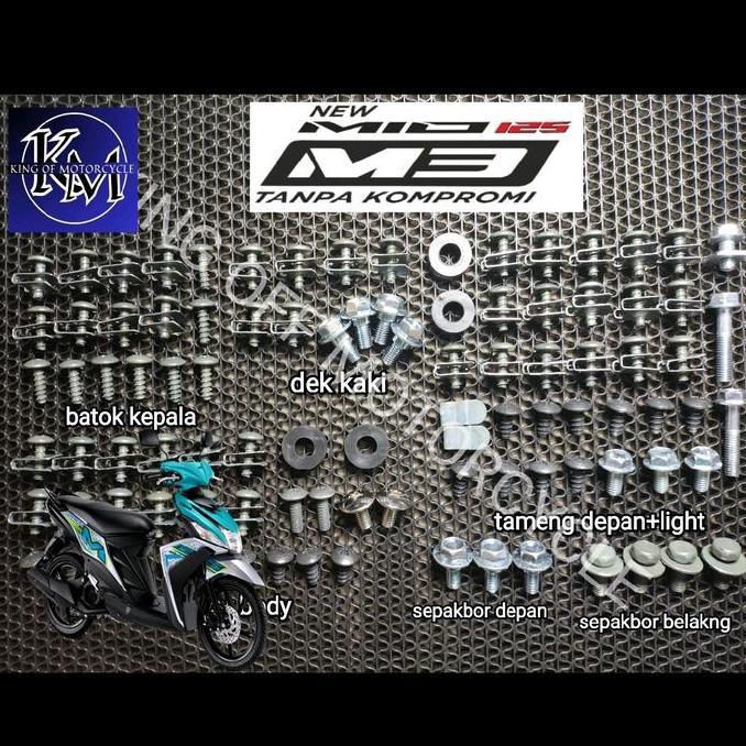 New Trend, Baut Body Lengkap Mio M3 125Cc-Baut Fullset Yamaha Mio M3 125Cc