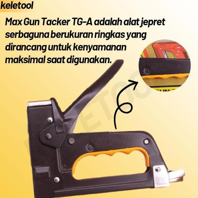 Stapler tembak Gun Tacker TG-A Max gun tacker tg-a guntacker tga stapler tembak TGA ori asli max sta