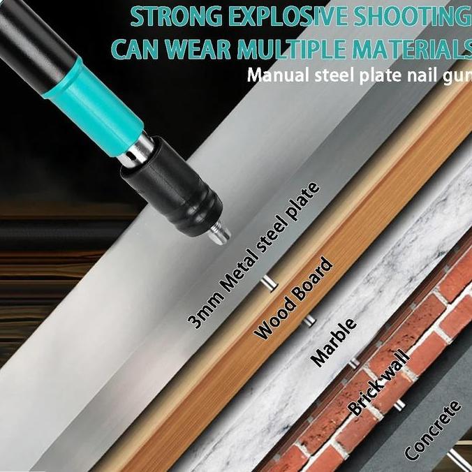 ramset mini  Alat Paku Tembak Ramset Manual Mini Nail Silencer Nails 7.3mm