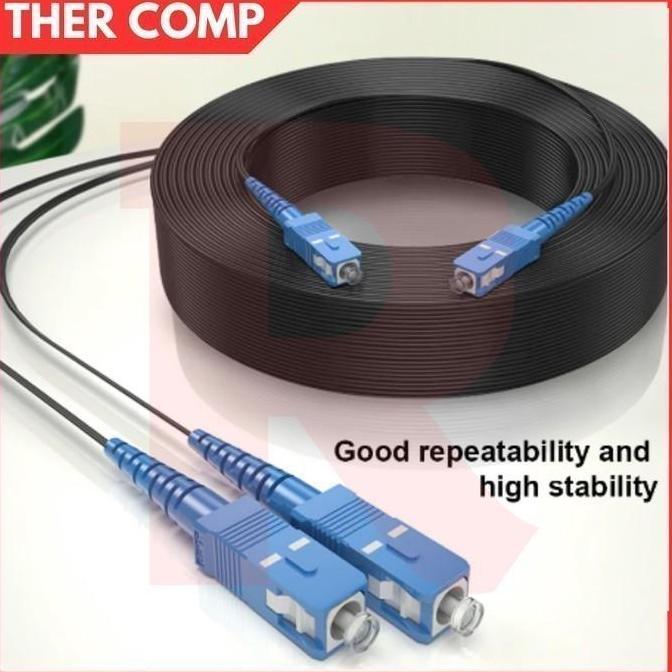 TERMURAH - Kabel Fiber Optik Ftth Drop Cable Sc Sc Precon Fiber Optic 400m 400 mtr 400 meter