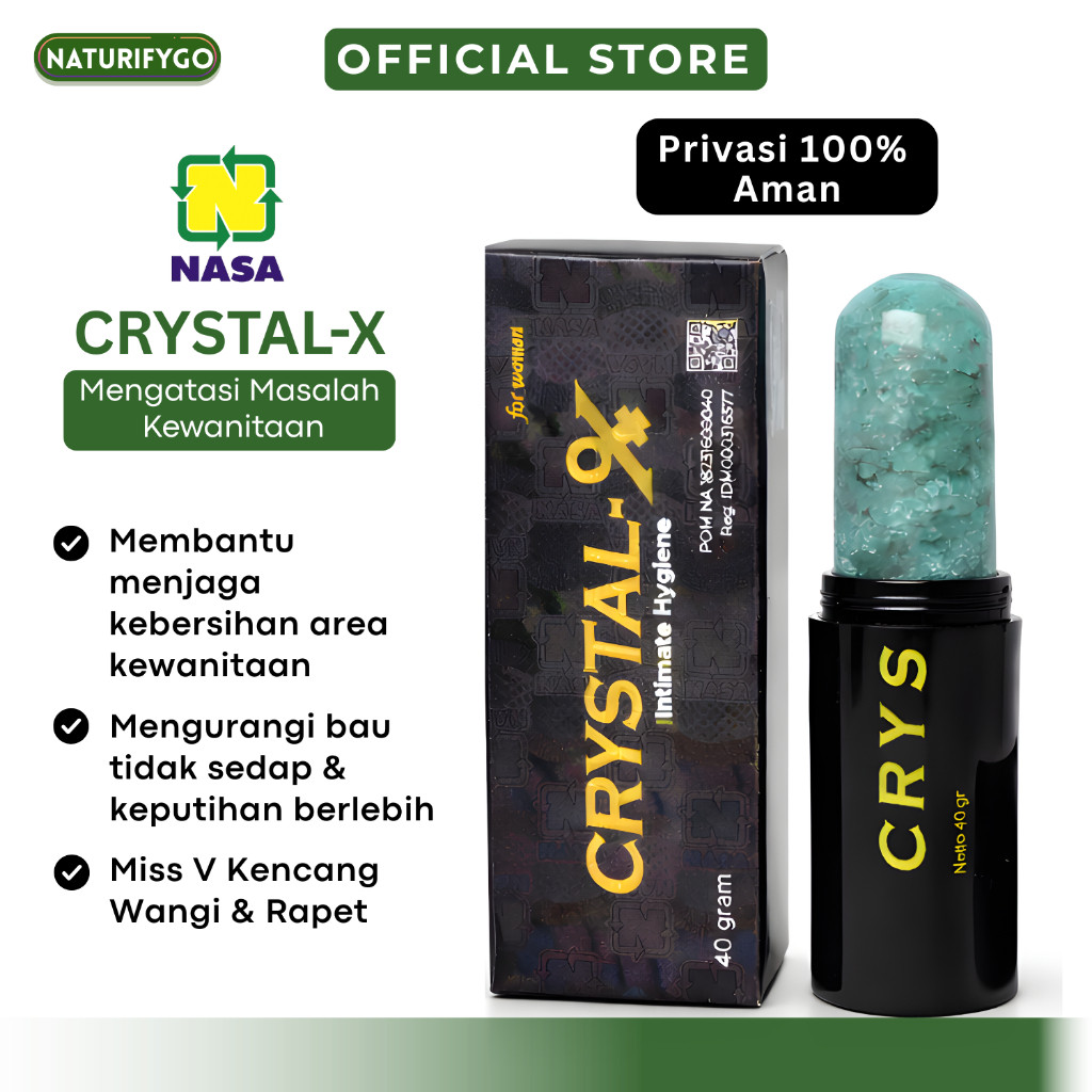 Crystal X NASA NCX Nasa 40gr BPOM Perawatan Kewanitaan Herbal Alami Anti Bau pH Balance