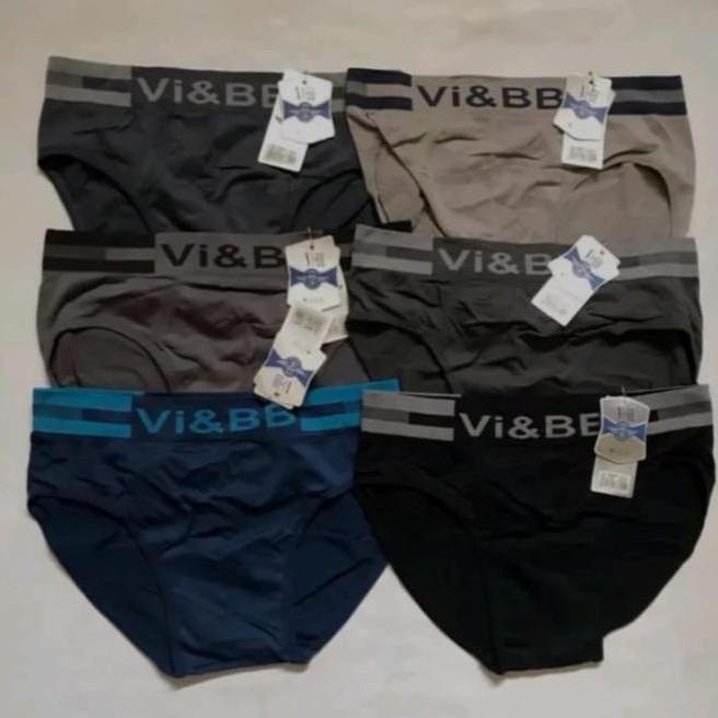 Cuecas - Promo ( Isi 6 / 3 Pcs ) Celana Dala Pria Segitiga Vi Bb Seamles Rajut / Cd Premium Pria Dew