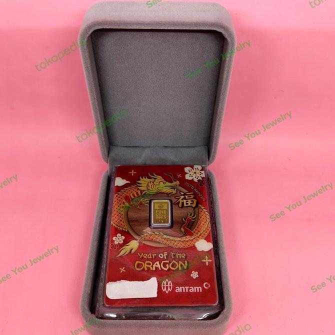 Maga- Kotak Tempat Logam Mulia Emas Kotak Perhiasan Kalung Merah Hoki Meh