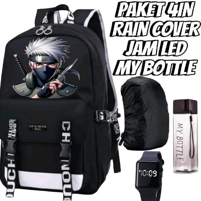 New Era Najah Bag - Tas Sekolah Anak Sd Laki Laki Perempuan Anime Naruto Shippuden Kakashi Sasuke Ta