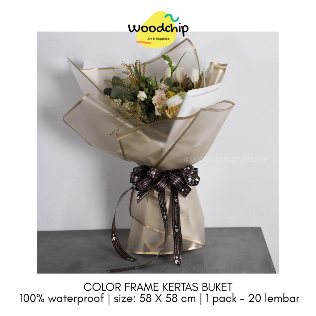 [Pack] Color Frame Cellophane (Pclfr ) - Kertas Buket Bunga Wrapping Paper