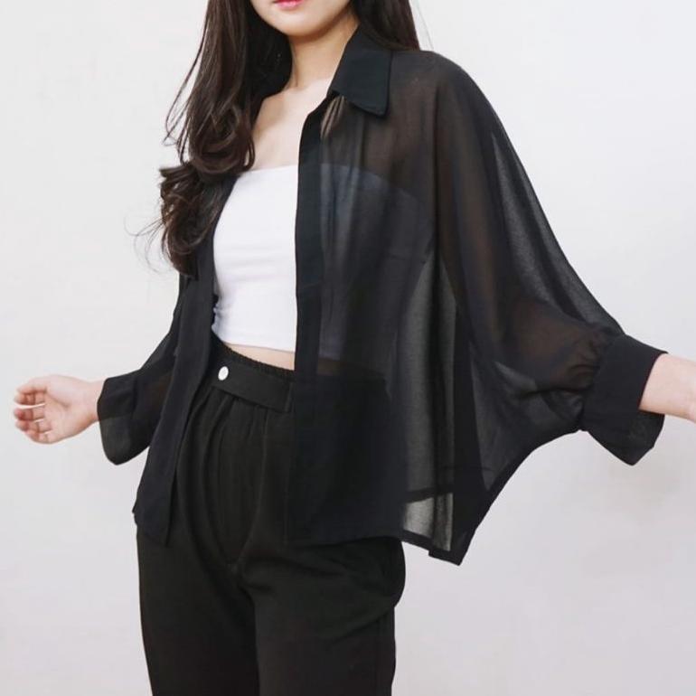 New Promo Cardigan Yola Batwing Basic Outer Atasan Wanita (Size Jumbo)