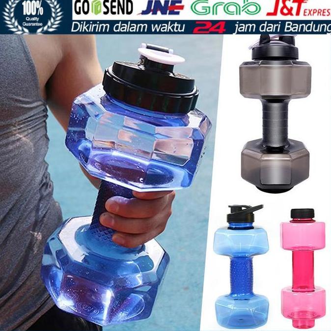 HAZTFRIOR Jumbo Botol Minum Olahraga Bpa Free 0,5 Liter/1.5 liter /2.5 liter / Dumbbell Water Bottle
