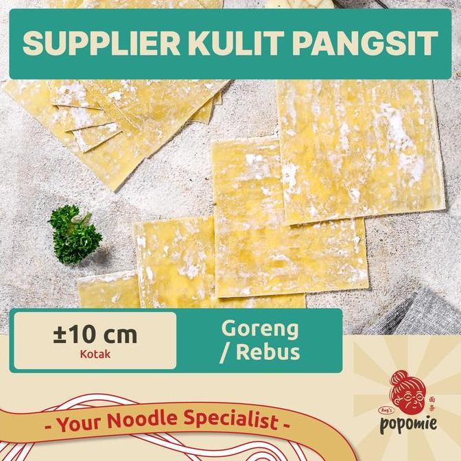 Promy - Popomie Kulit Pangsit Goreng Renyah Lezat 1Kg Halal Mui 80Pcs 10Cm Tanpa Pengawet Berkualita