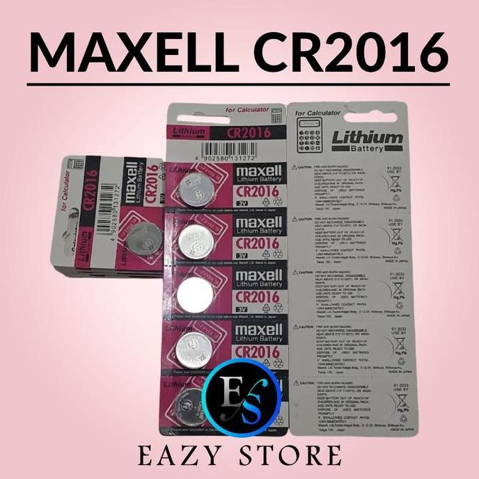 Livingroom- Baterai Maxell Cr2016 3V / Batre Cr 2016 Cr2016 Lithium Battery 3V