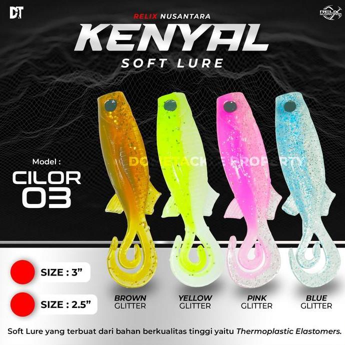 SOFT LURE I Relix Nusantara KENYAL - CIRENG CIMOL CILOR CILOK | Size 1.5 2 2.5 | Umpan Pancing Lembu